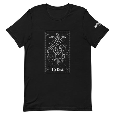 Devil Card- Front & Back - Unisex T-Shirt - Black