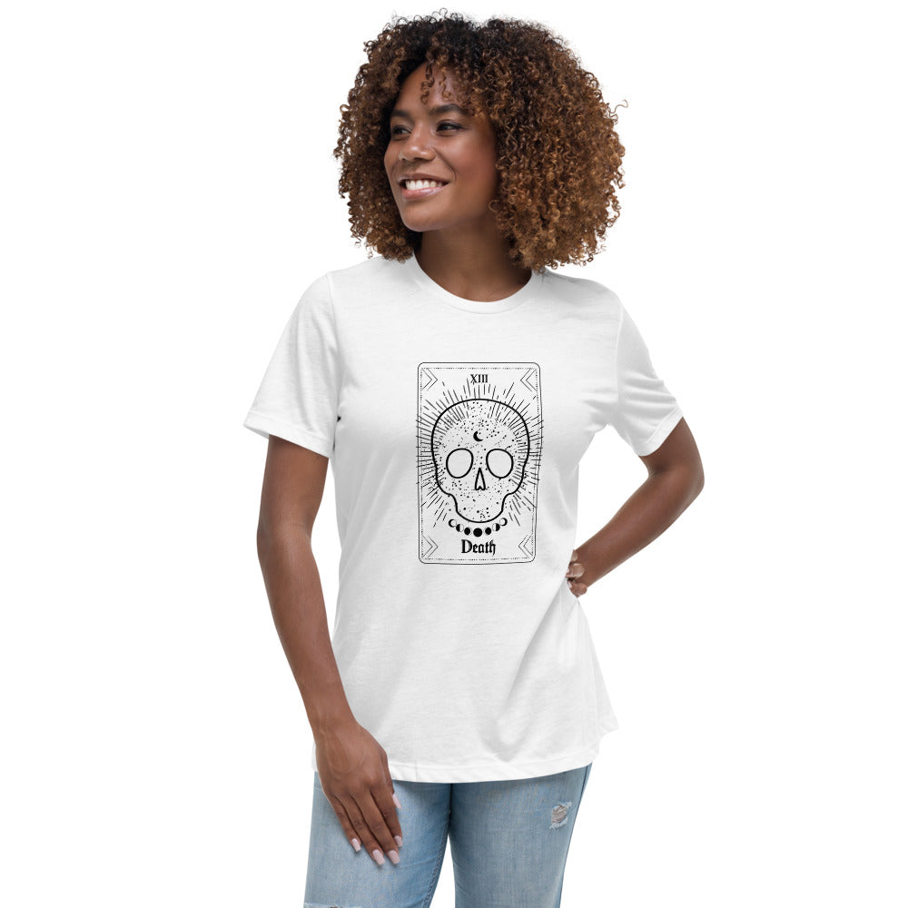 Cleveland Guardian Tarot Card - Womens Relaxed Fit Crew T Shirt, Tee, T-Shirt T-Shirt Heather Natural / 3XL