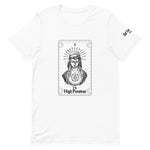 High Priestess Card - Front & Back - Unisex T-Shirt - White
