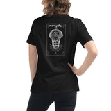 High Priestess Card - Front & Back - Women's Relaxed T-Shirt - Black